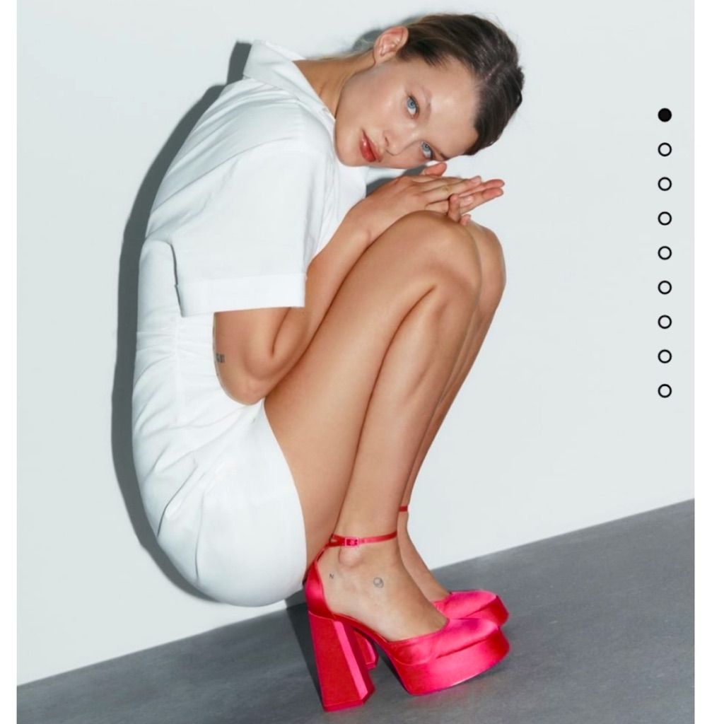 Zara Platform Ankle Strap Heels In Pink Nwt